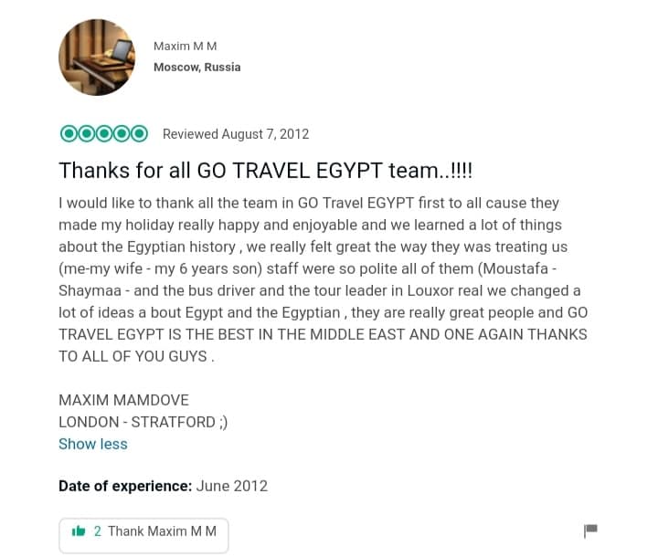 Thanks for all GO TRAVEL EGYPT team..!!!!